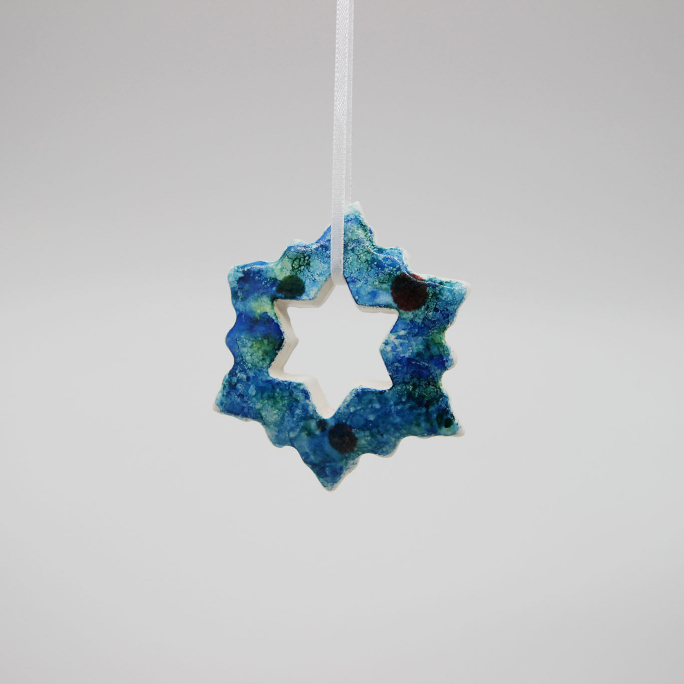 Blue watercolour snowflake