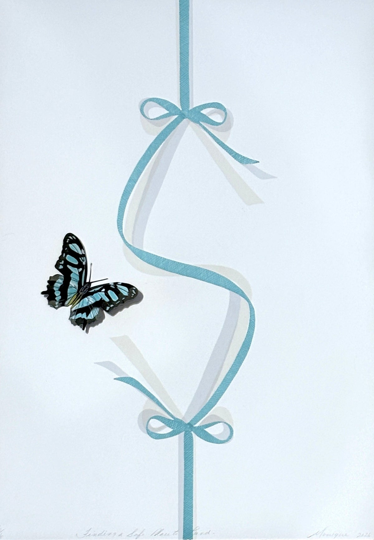 Finding a Safe Place to Land - Framed silkscreen print