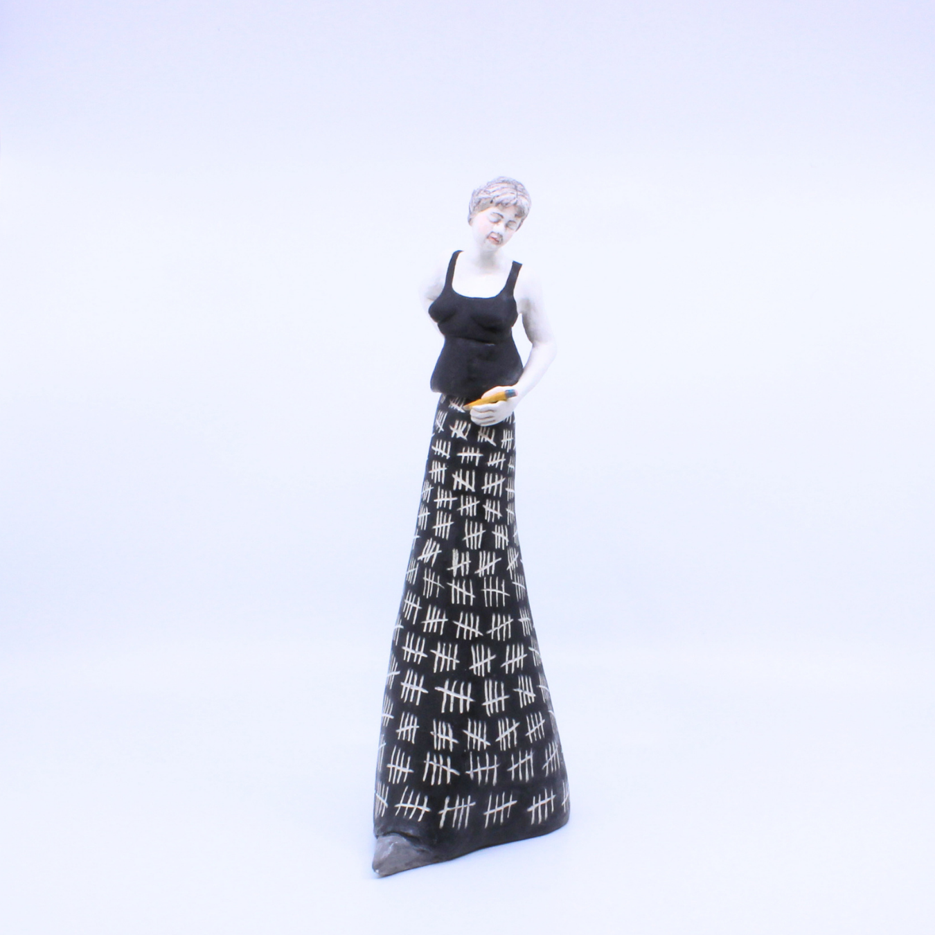 Marking Time - Clay statuette