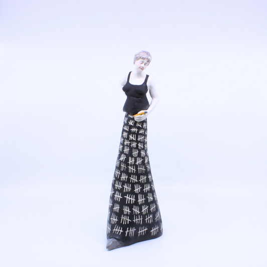 Marking Time - Clay statuette