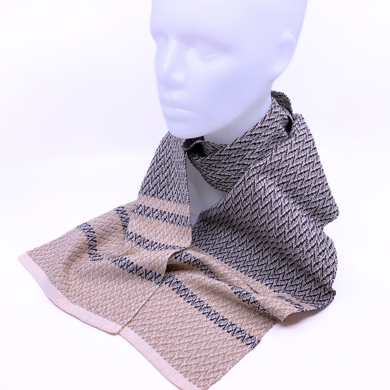 Brown Cotton & Bamboo Scarf