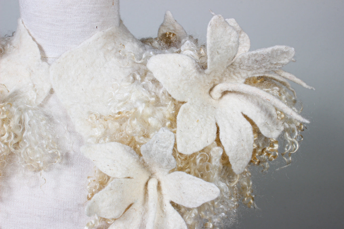 20. Prairie Lily Embrace - Felted collar shawl