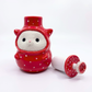 Jar- Mushroom Suit Cat with Mushroom Lid