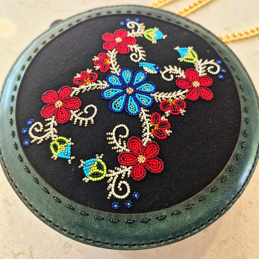 Le P'tit Oiseau - Métis Florals Leather Purse