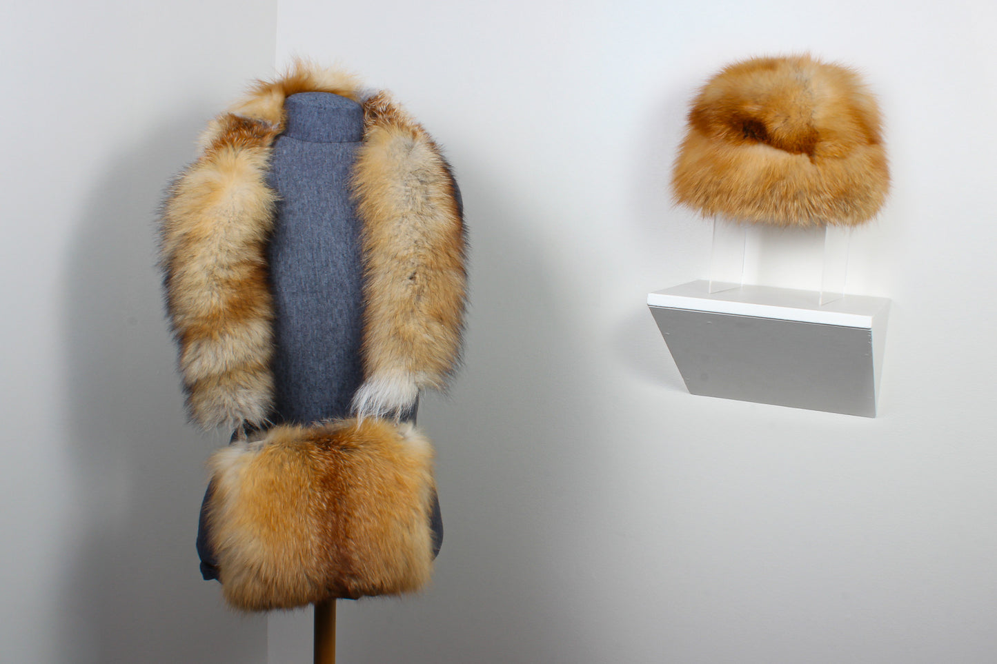 22. Red Fox Embrace - Fur hat and muff set