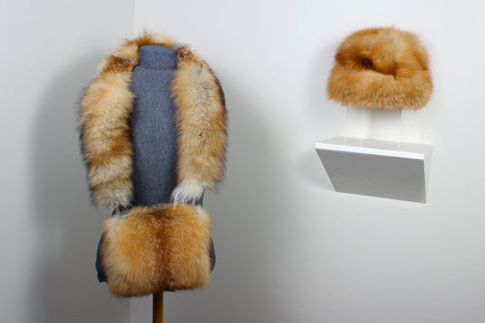 22. Red Fox Embrace - Fur hat and muff set