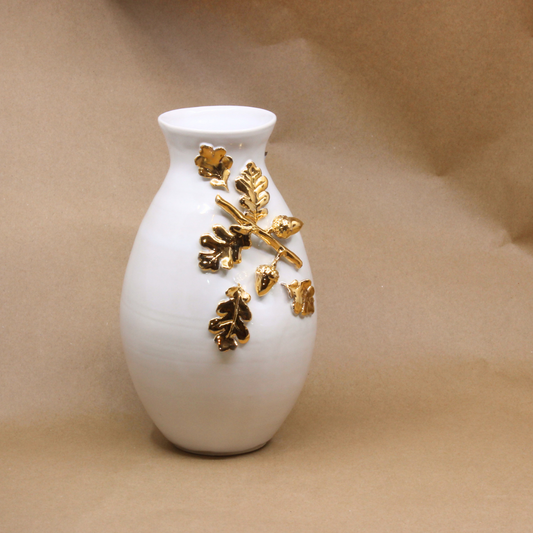 Golden Acorn Vase