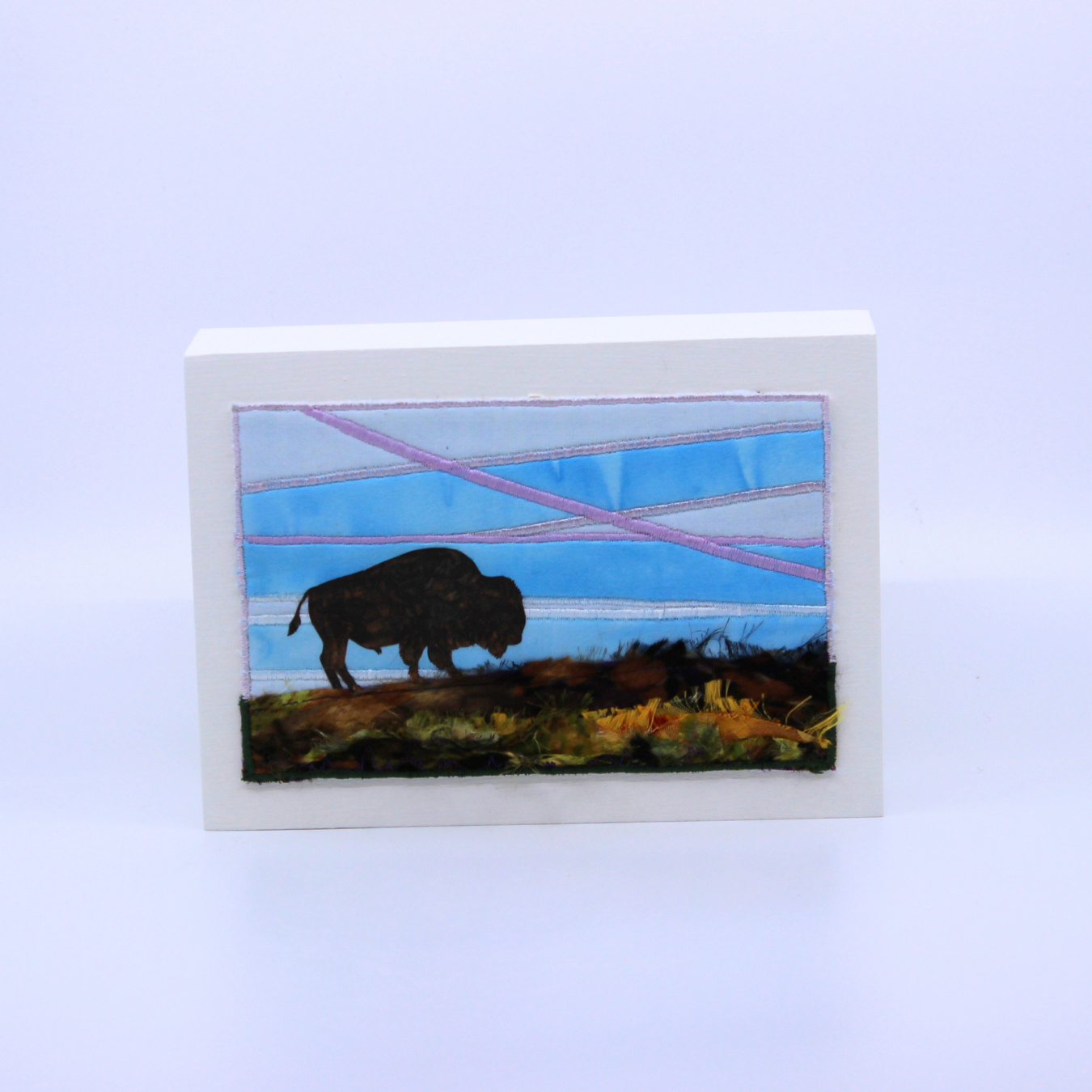 Saskatchewan Seasons: Bison #1 - Fibre art