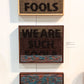 Environment (we are such fools) - Knitted Wall Hanging