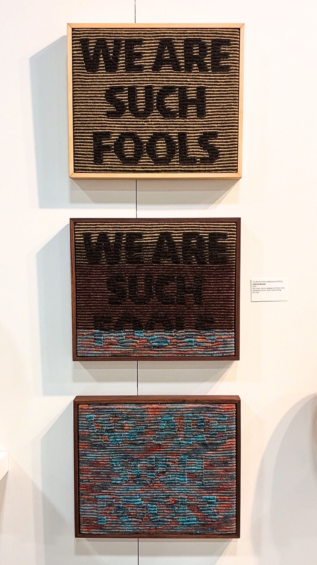 Environment (we are such fools) - Knitted Wall Hanging