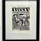 Sunday Morning - Framed Linocut