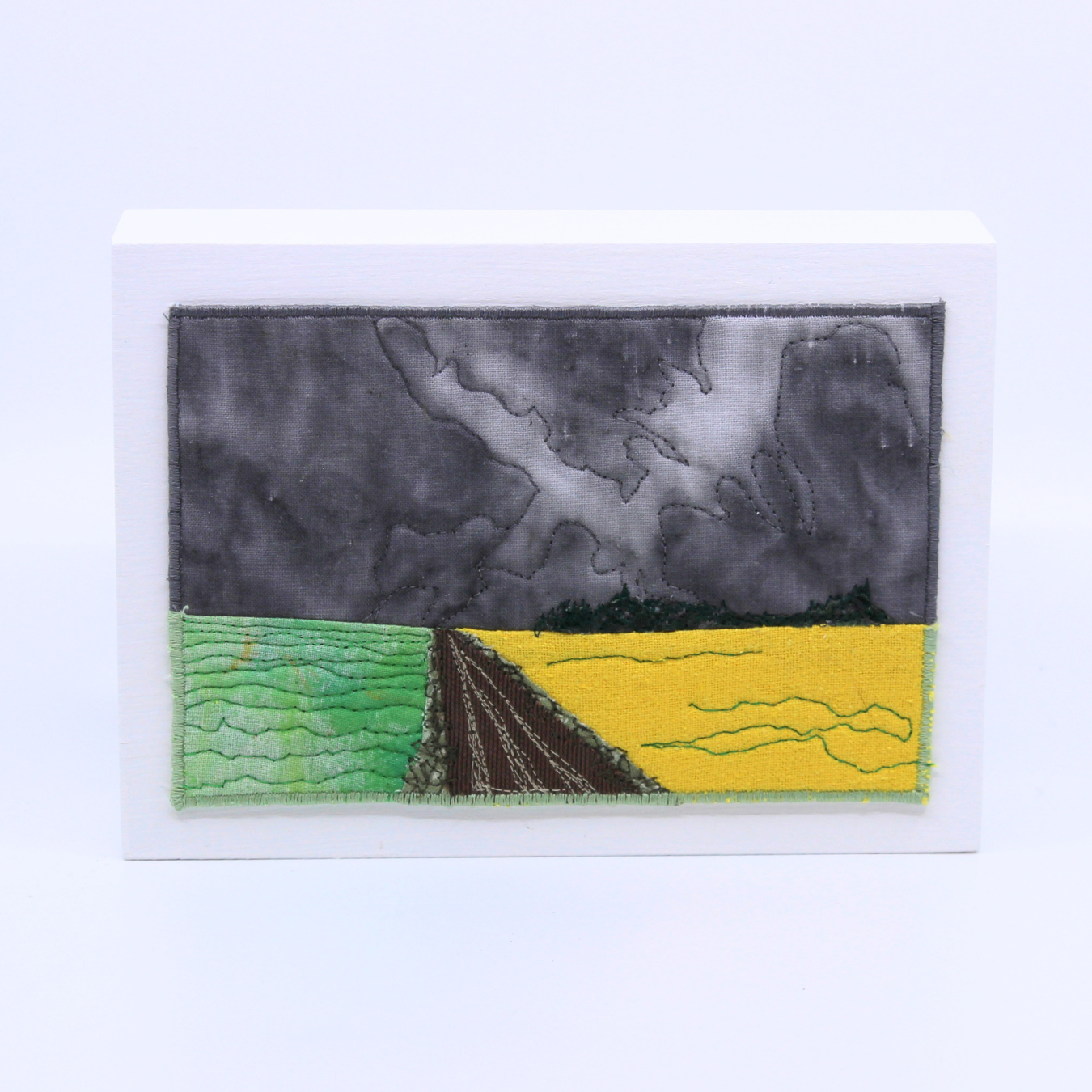 Saskatchewan Seasons: Grey Skies - Fibre art