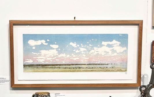 Bison Horizon - Framed Woodcut Print