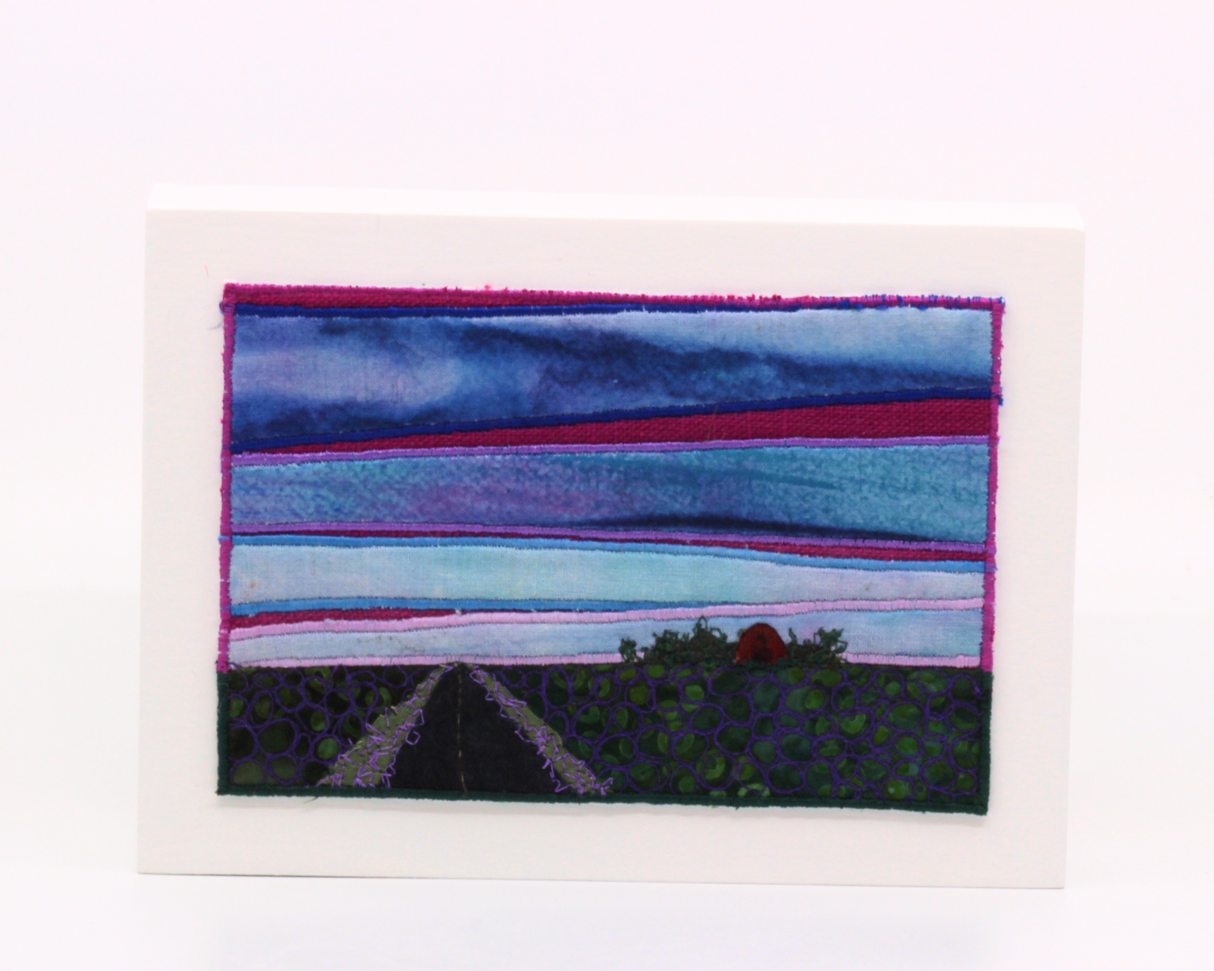 Saskatchewan Seasons: Twilight Barn - Fibre art