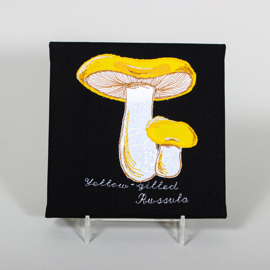 Yellow Gilled Russian - Fabric Collage