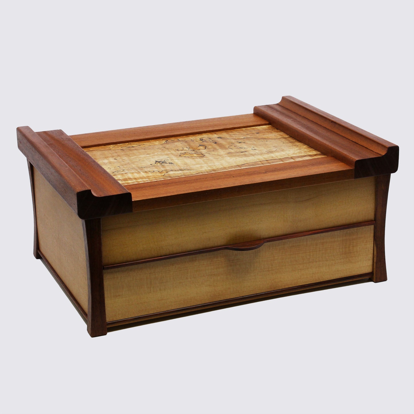 Close wooden jewellery box