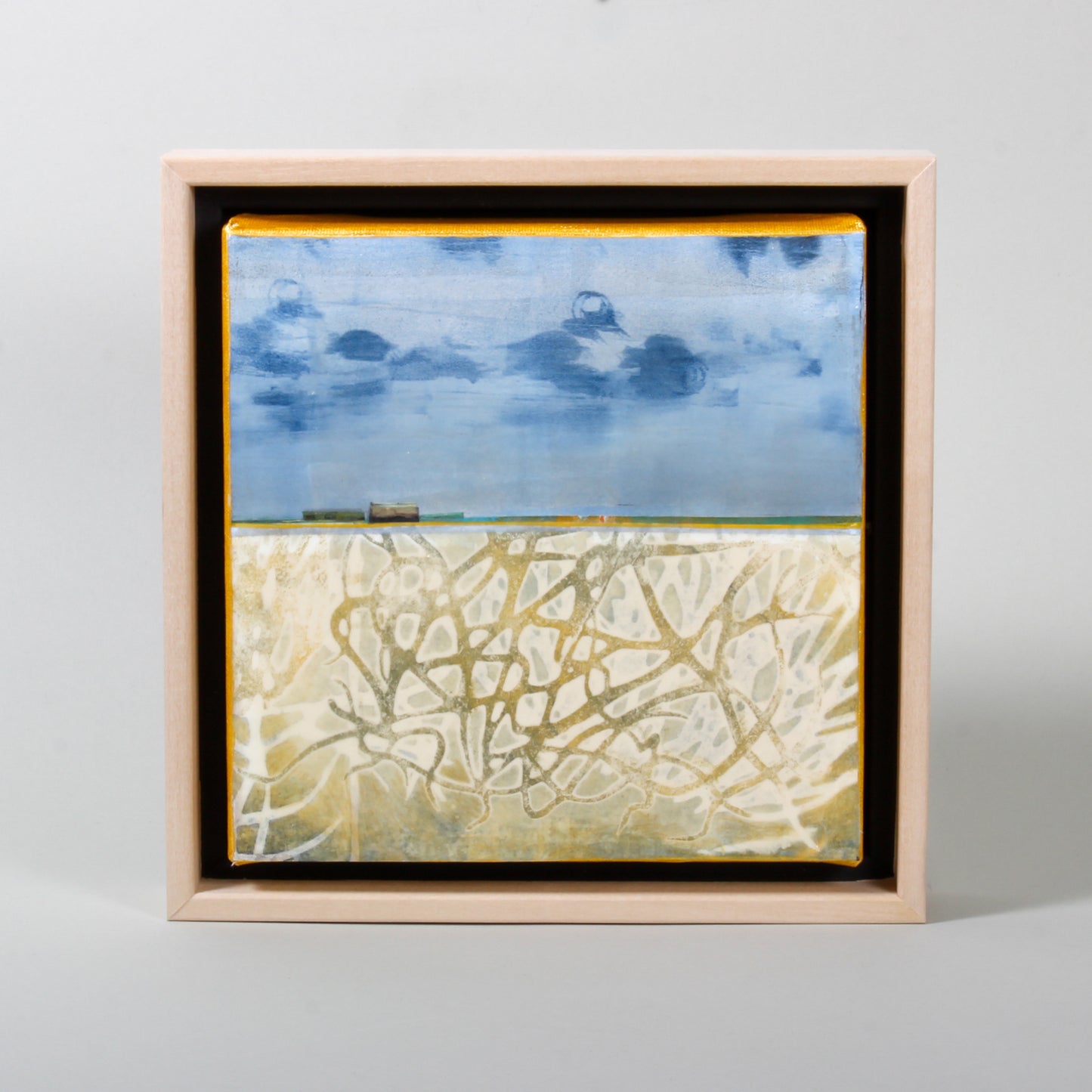 In Bound - Framed encaustic collage