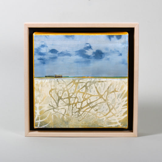 In Bound - Framed encaustic collage