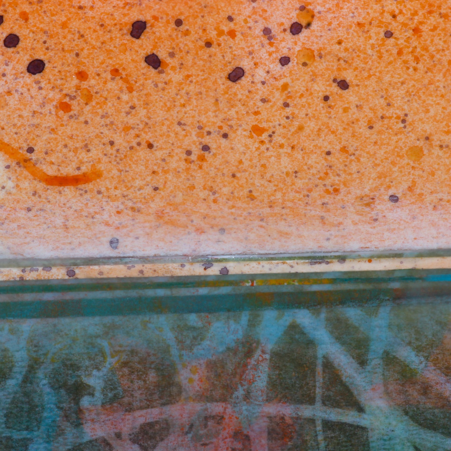 When the Wind Talks - Framed encaustic collage