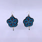 Metis Floral Beaded Earrings- Silver