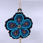 Metis Floral Beaded Earrings- Silver