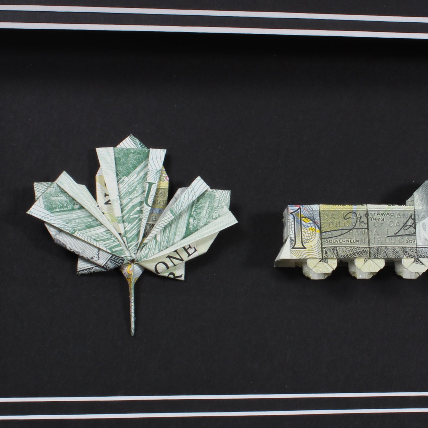 Made in Canada - Framed origami sculpture