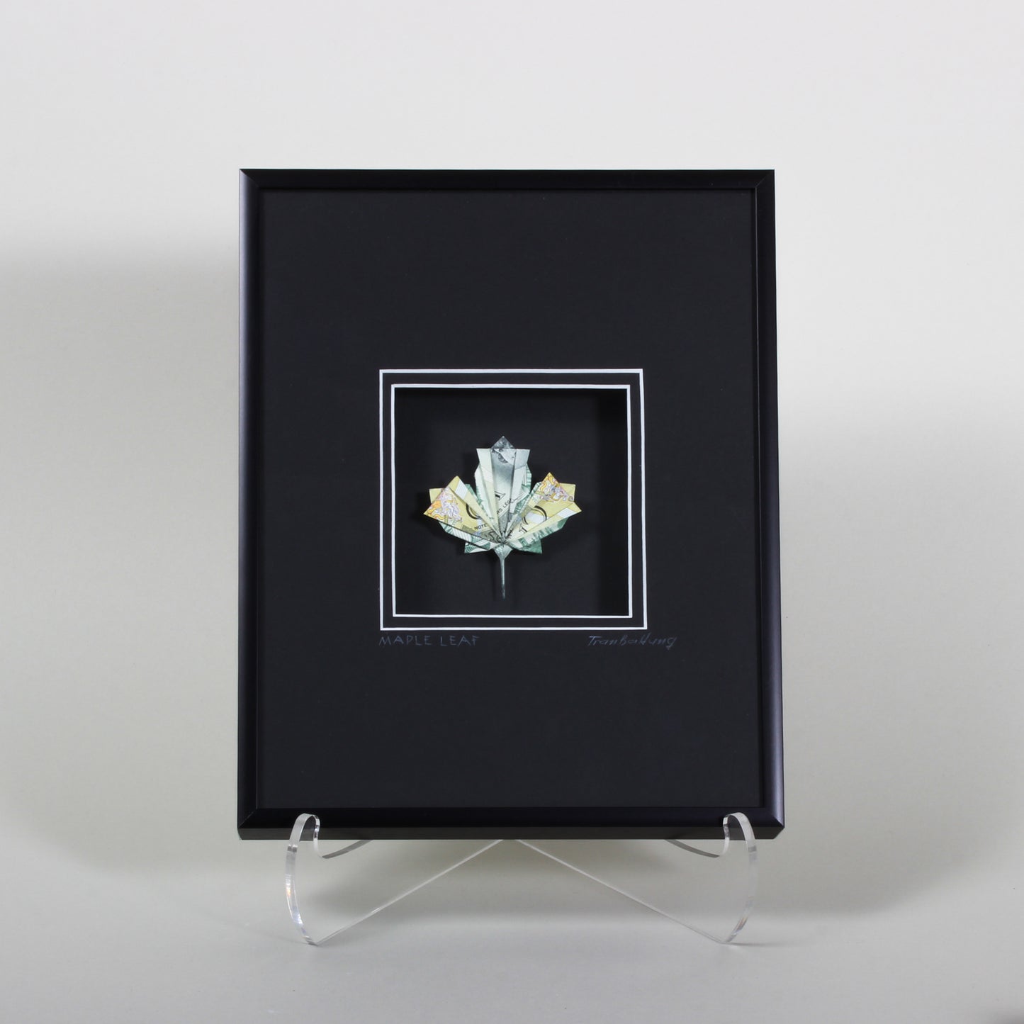 Maple Leaf - Framed origami sculpture