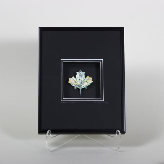 Maple Leaf - Framed origami sculpture