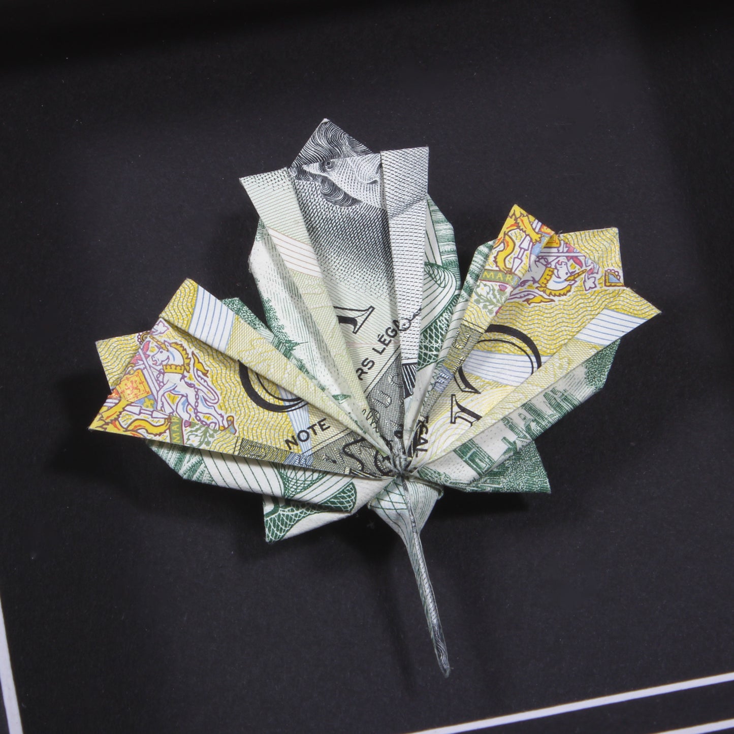 Maple Leaf - Framed origami sculpture