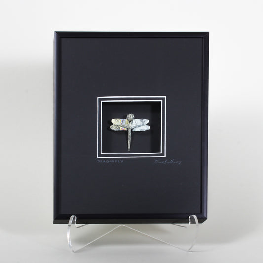 Dragonfly - Framed origami sculpture