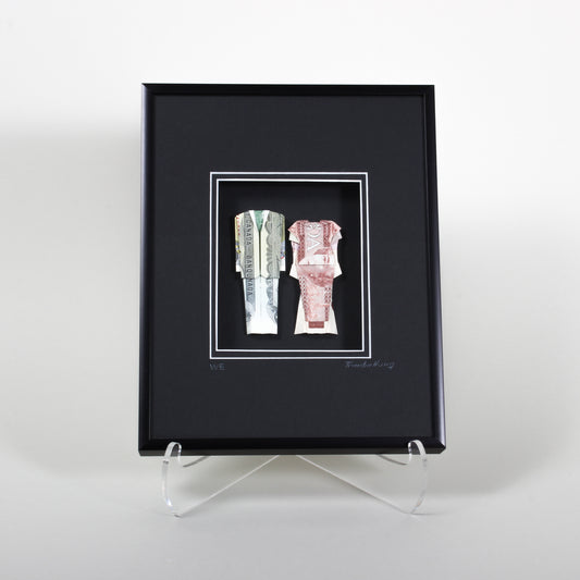 We - Framed origami sculpture