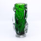 Green glass vase