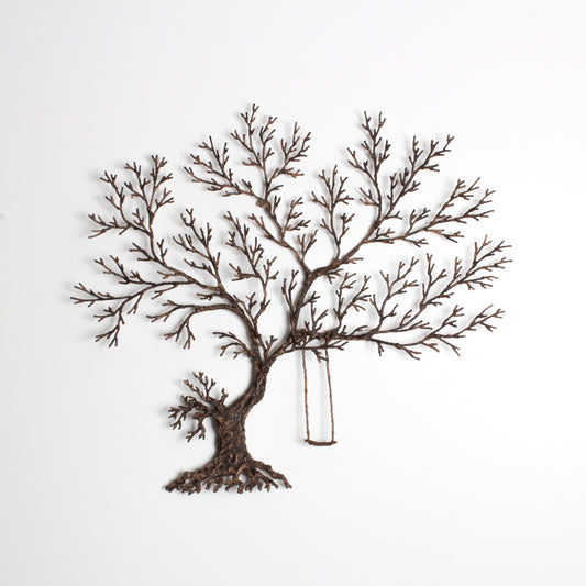 metal work tree with swing