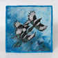 mini quilt of three magpies 