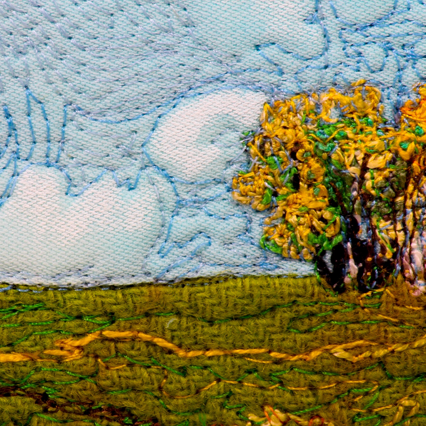 Fall Trail - Thread painting