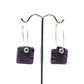Purple and black earrings