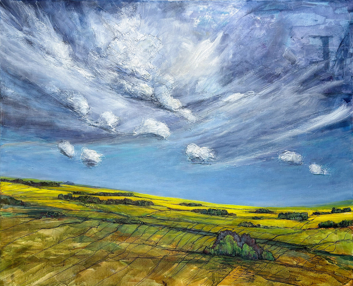 Cameo Clouds - Mixed Media