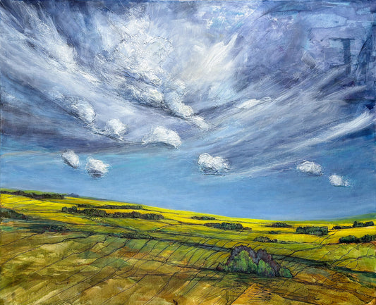 Cameo Clouds - Mixed Media