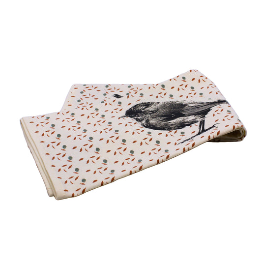 bird themed tea towel 