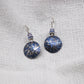 Blue and silver earrings