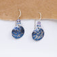 Blue and silver earrings 