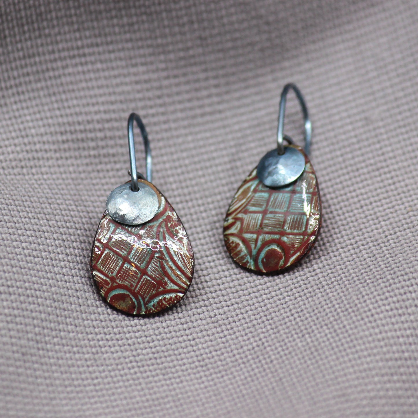 Teardrop shaped earrings