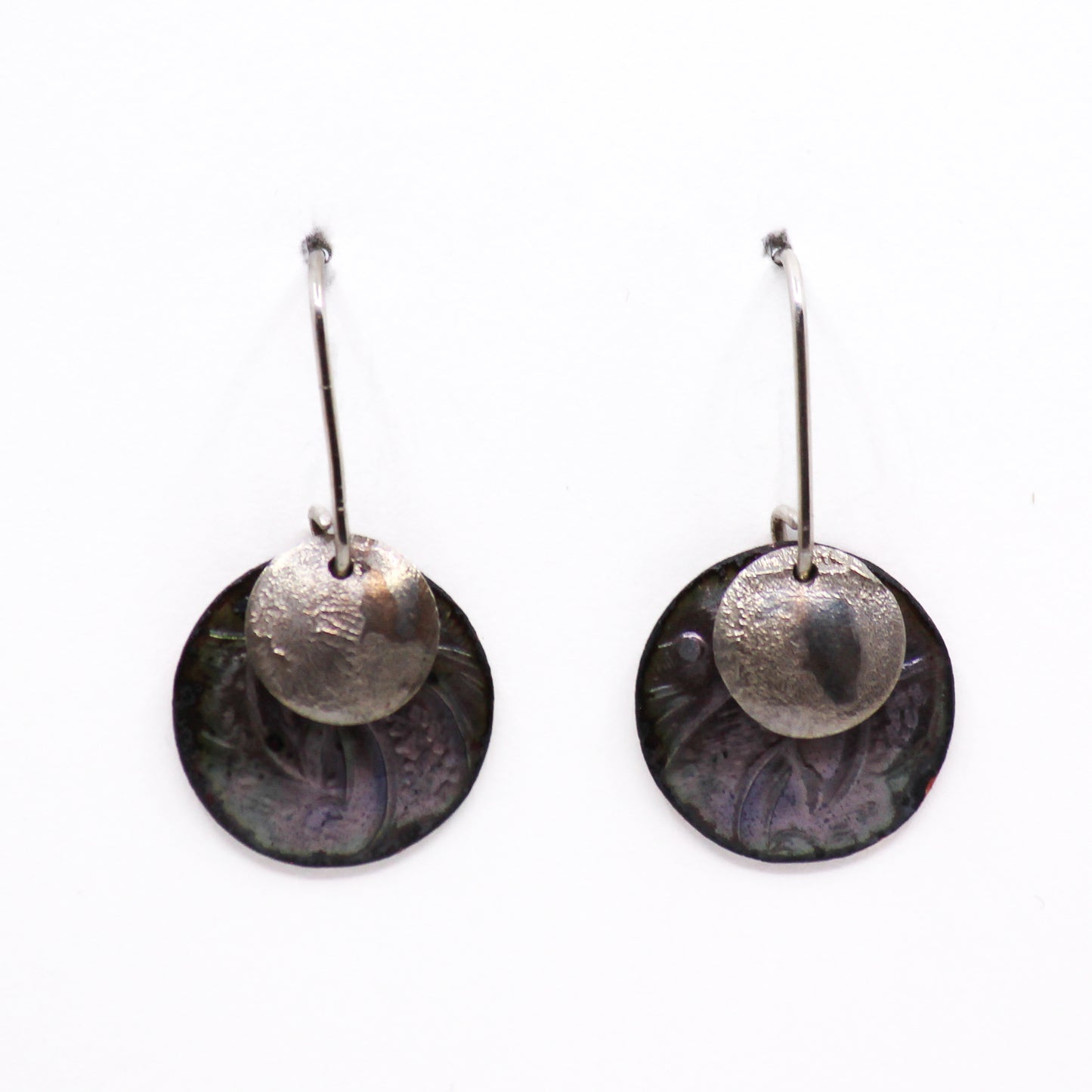 layered mauve earrings