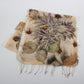 Wool & Silk Eco-Dyed Scarf - Beige/Rust