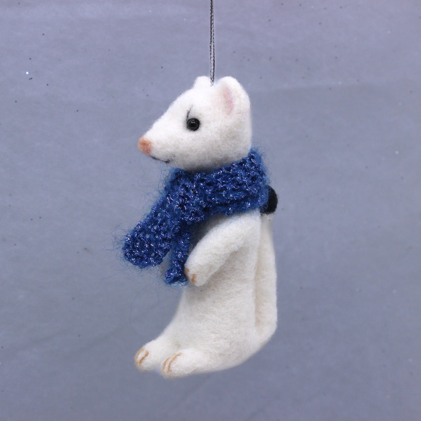 Winter Weasel Ornament