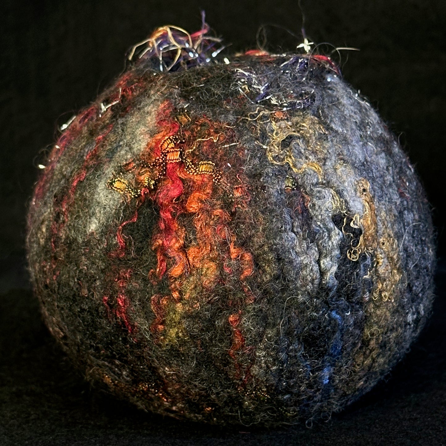 Embers - Felted Pot