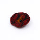 felted poppy with black bead