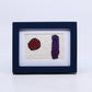 Abstract felted art in frame 