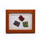 Abstract felted art in frame 