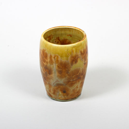 Wide Mouth Yellow Vase